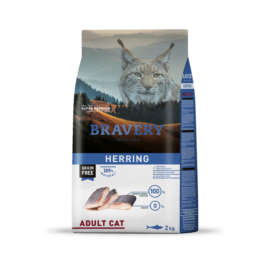 BRAVERY ARENQUE GATO ADULTO 2 KG