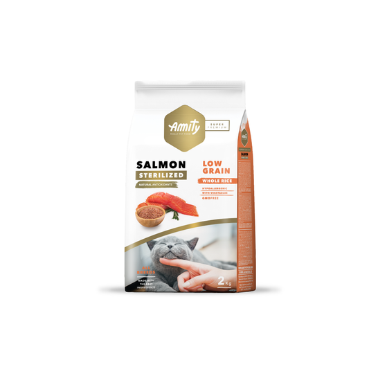 AMITY SP LOW GRAIN SALMÓN GATO ADULTO ESTERILIZADO 7 KG