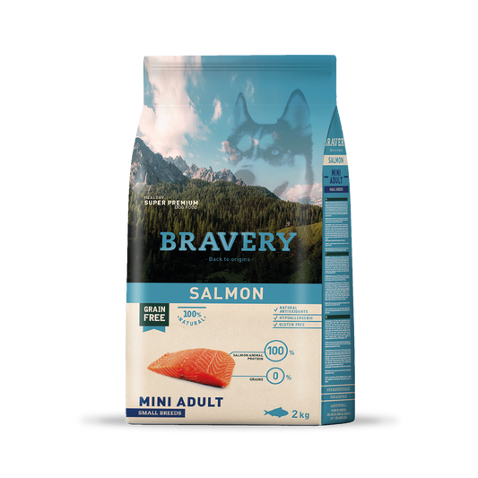 BRAVERY SALMON MINI ADULTO RAZAS PEQUEÑAS 2 KG