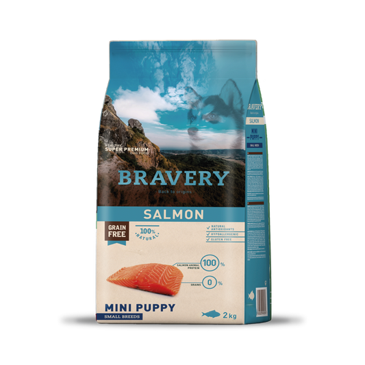 BRAVERY SALMON MINI CACHORRO RAZAS PEQUEÑAS 2 KG