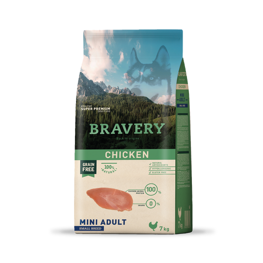BRAVERY CHICKEN MINI ADULTO RAZAS PEQUEÑAS 7 KG
