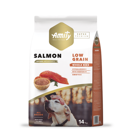 AMITY SP SALMÓN BAJO EN GRANO ADULTO 14 KG