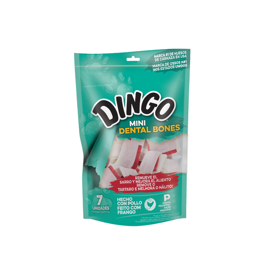 MINI HUESOS DENTAL DINGO, 70 GR, 7 UN