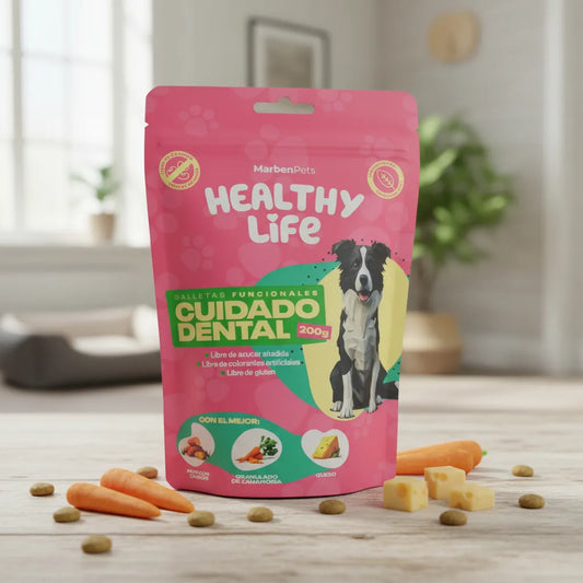 GALLETAS LIBRE DE GRANOS HEALTHY LIFE CUIDADO DENTAL 200 GR.