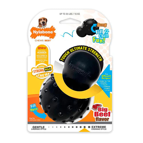 NYLABONE STRONG SHEW – RUBBER – CONE NEGRO WOLF: BIG BEEF