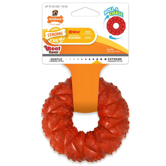 NYLABONE STRONG CHEW – RUBBER RING WOLF: CARNE