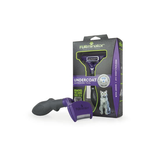 Herramientas para quitar el pelo suelto de FURminator LONG HAIR para gatos de tamaño mediano y grande