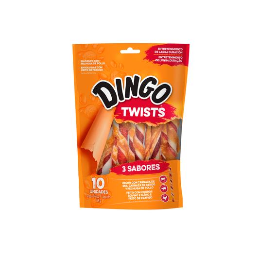 DINGO TRIPLE SABOR TWIST PAQUETE DE 10