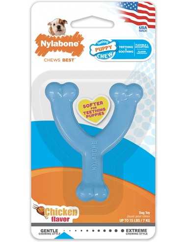 PUPPY WISHBONE - AZUL PETITE: POLLO